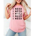  I Need Coffee Oversized Tee, Comfort Color Shirt
