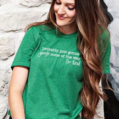 Jingle Some Of The Way Graphic Tee, Christmas Tee, Bella Canvas