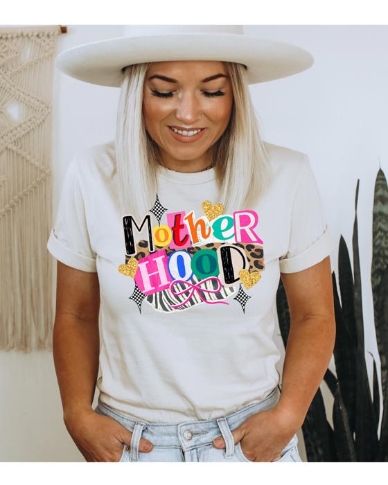 Colorful Mother Hood Graphic Tee, Bella Canvas Shirt, Mom Shirt