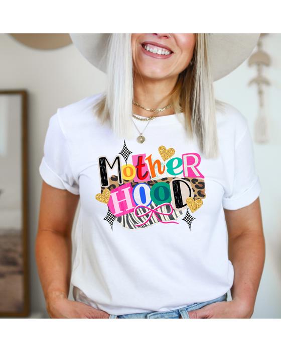 Colorful Mother Hood Graphic Tee, Bella Canvas Shirt, Mom Shirt