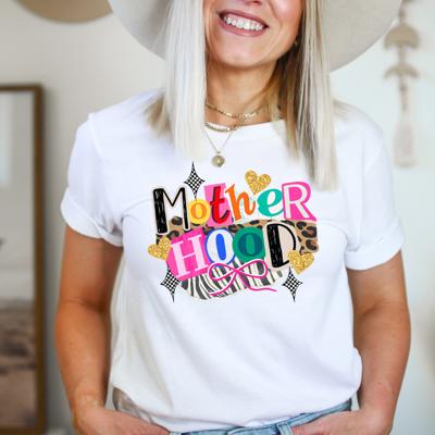 Colorful Mother Hood Graphic Tee, Bella Canvas Shirt, Mom Shirt