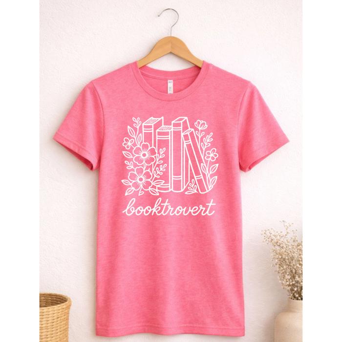 Booktrovert Graphic Tee, Book Tee, Reading Shirt, Bella Canvas