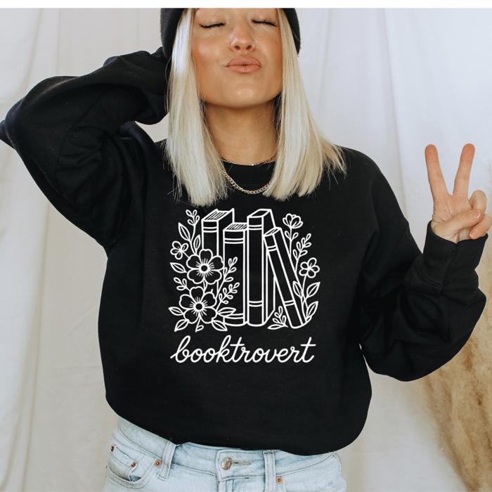 Booktrovert Sweatshirt, Book Sweatshirt, Reading
