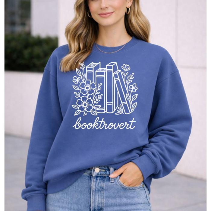 Booktrovert Sweatshirt, Book Sweatshirt, Reading