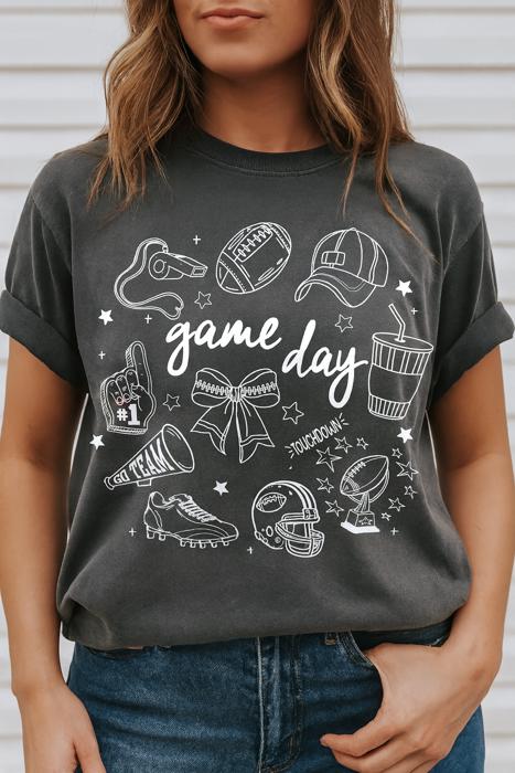 Game Day Football Tee, Comfort Color Tee