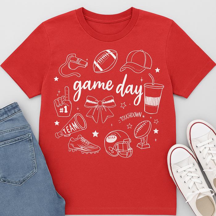 Game Day Football Graphic Tee, Bella Canvas Shirt