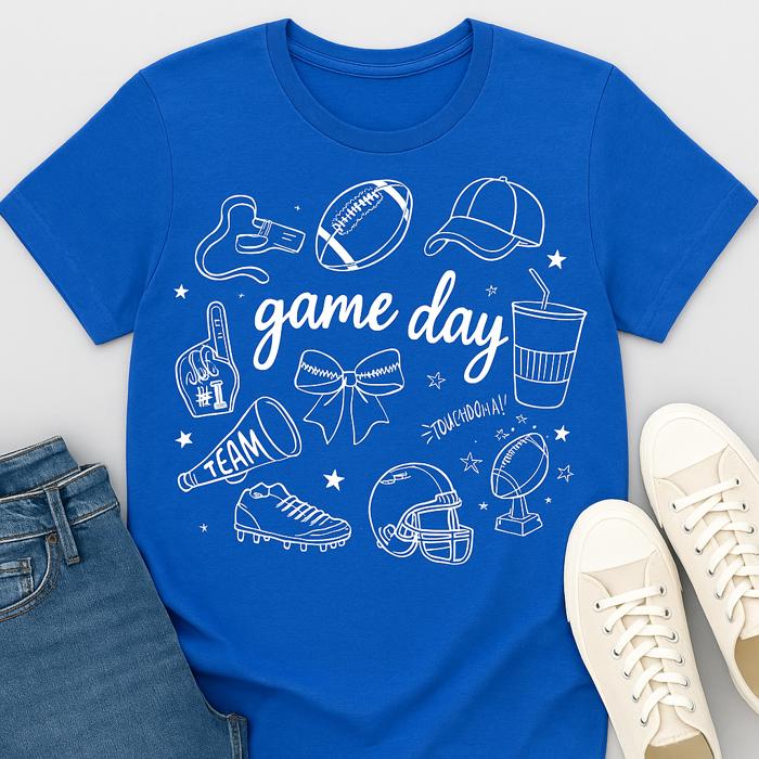 Game Day Football Graphic Tee, Bella Canvas Shirt