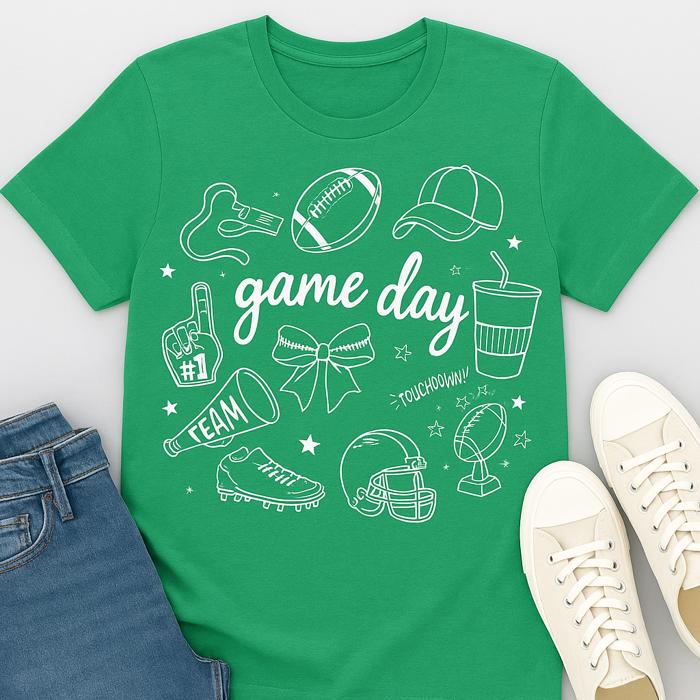 Game Day Football Graphic Tee, Bella Canvas Shirt