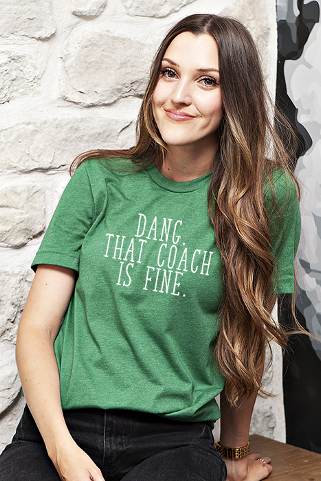 Dang That Coach Is Fine Graphic Tee, Bella Canvas Shirt, Game Day Tee