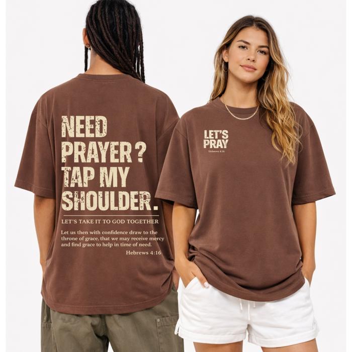 Need Prayer? Oversized Streetwear Tee, Unisex Tee, Shaka Wear Brand Tee, Garment Dyed