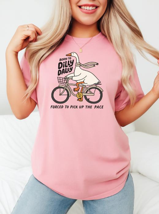 Born To Dilly Dally Oversized Tee, Comfort Color Tee