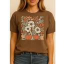  Floral Pumpkin Oversized Graphic Tee, Color Comfort Tee