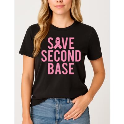 Save Second Base Graphic Tee, Breast Cancer Shirt