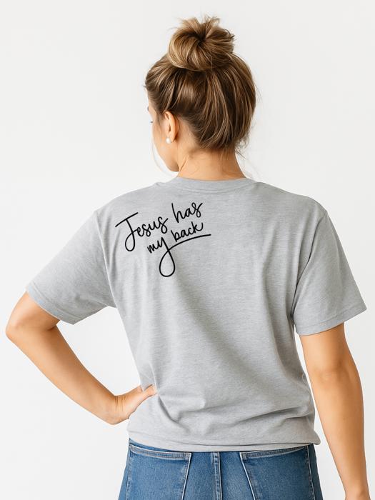 Jesus Has My Back Graphic Tee, Bella Canvas