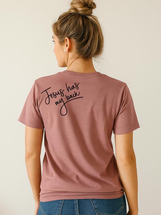 Jesus Has My Back Graphic Tee, Bella Canvas
