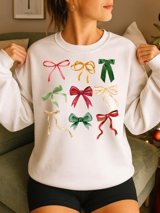 Christmas Bows Graphic Sweatshirt