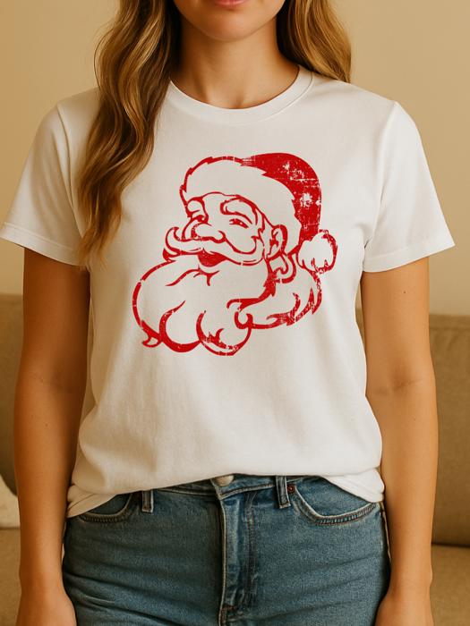 Santa Face Graphic Tee, Bella Canvas Tee