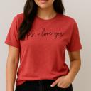  P.S. I Love You Printed Tee, Valentines Tee, Bella Canvas