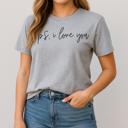  P.S. I Love You Printed Tee, Valentines Tee, Bella Canvas