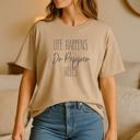  Life Happens Dr Pepper Helps Graphic Tee, Comfort Color Shirt