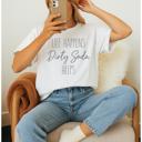  Life Happens Dirty Soda Helps Graphic Tee, Comfort Color Tee
