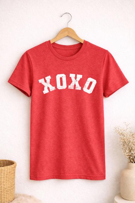 XOXO Graphic Tee, Valentines Shirt, Bella Canvas Tee