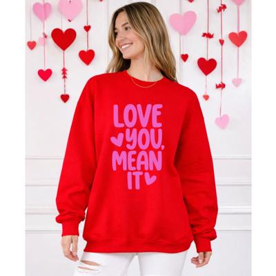 Love You, Mean It Graphic Sweatshirt, Valentines