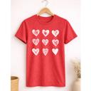  Sketched Hearts Graphic Tee, Valentines Shirt, Bella Canvas Tee