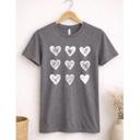  Sketched Hearts Graphic Tee, Valentines Shirt, Bella Canvas Tee