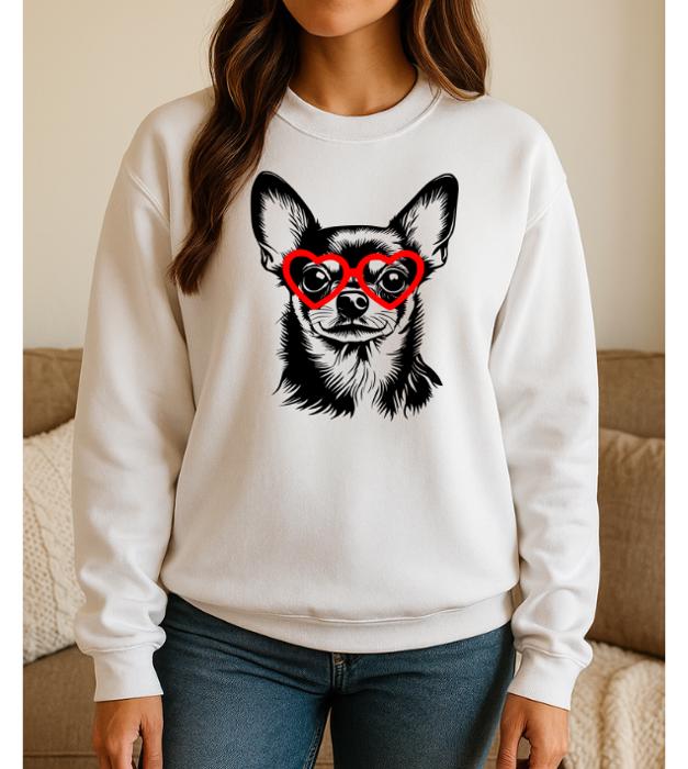 Chihuahua Love Graphic Sweatshirt 