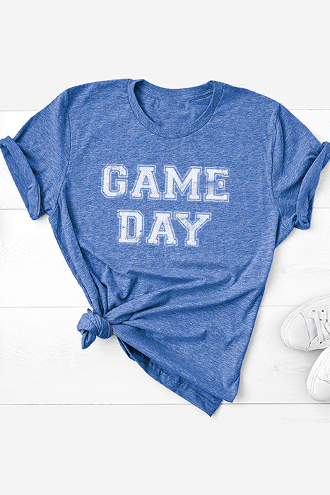 Game Day Varsity Print Graphic Tee, Sports Shirt, Bella Canvas