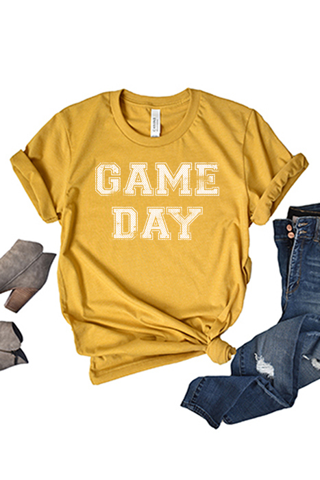 Game Day Varsity Print Graphic Tee, Sports Shirt, Bella Canvas