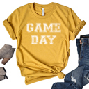 Medium Mustard Game Day Varsity Print Graphic Tee, Sports Shirt, Bella Canvas