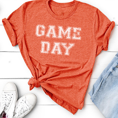 Game Day Varsity Print Graphic Tee, Sports Shirt, Bella Canvas