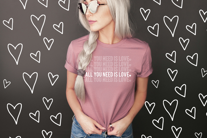 All You Need is Love Tee, Valentines Day, Graphic Tee