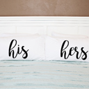 His Hers Pillow Cases for Couples