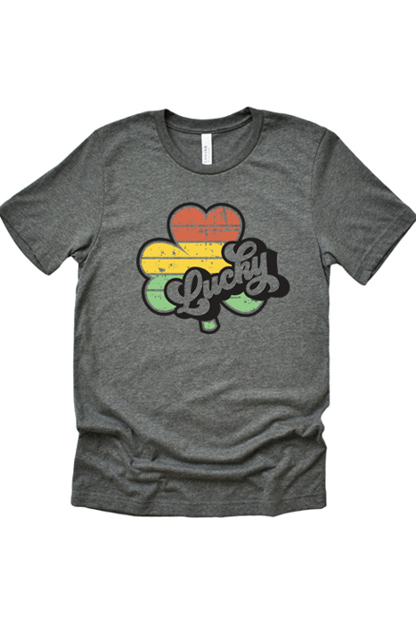 Lucky Clover Graphic Tee, St Patrick's Tee, Bella Canvas Shirt