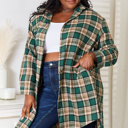  Mandy Plaid Collared Neck Long Sleeve Shirt