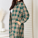  Mandy Plaid Collared Neck Long Sleeve Shirt