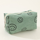  Smiley Face Corduroy Cosmetic Pouch