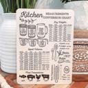  Kitchen Conversion Chart Fridge Magnet, Kitchen Measuring Chart, Measurement Conversion Chart, Kitchen Gift, Gift for Mom, Shower Gift