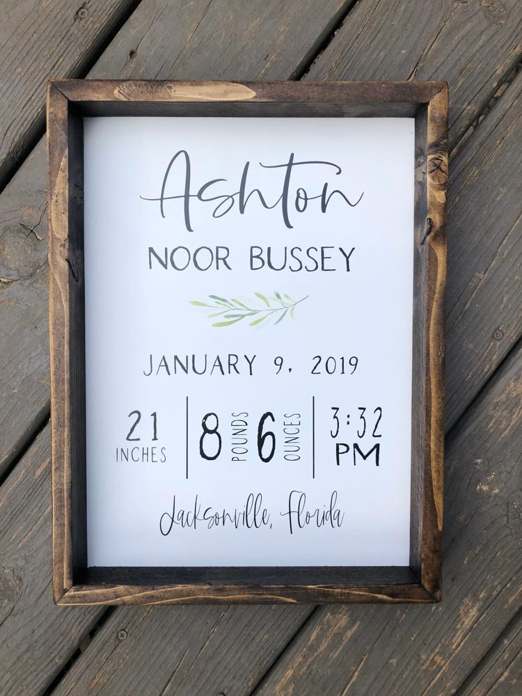 Birth Stats Wood Sign, Birth Announcement Sign, Baby Wooden Sign, Birth Sign, Baby Birth Wooden Sign, Baby Gift, Baptism Gift