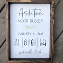  Birth Stats Wood Sign, Birth Announcement Sign, Baby Wooden Sign, Birth Sign, Baby Birth Wooden Sign, Baby Gift, Baptism Gift