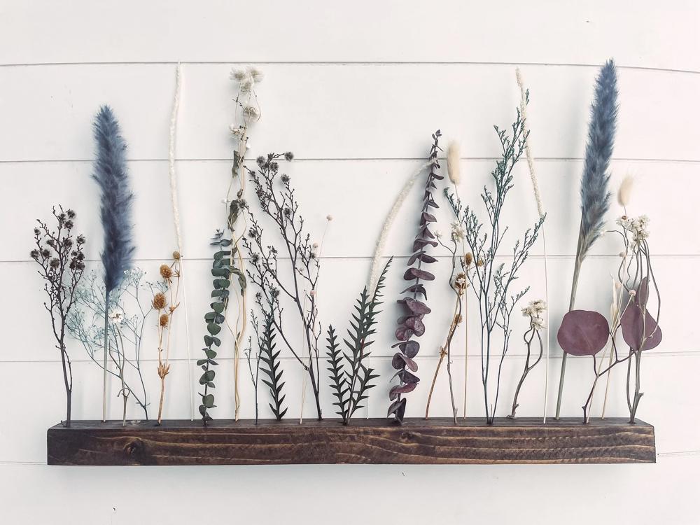 Wooden Flower Bar, wildflower decor, dried flower bar, floral decoration, dried flower arrangement, flower arrangement, flower bar, floral decoration, Boho Decor