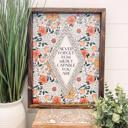  Never Forget How Wildly Capable You Are Wooden Framed Sign, Unique Wall Decor, Rattan Wall Hanging, Quote Sign, Floral Home Decor