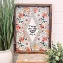  These are the Good Old Days Wooden Framed Sign2, Unique Wall Decor, Rattan Wall Hanging, Quote Sign, Floral Home Decor, Inspirational Quote