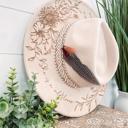  She is a Wildflower Aztec Band Hat, Floral Engraved Cowboy Hat, Sunflower Hat, Sunflower Burned Fedora, Engraved Fedora, Engraved Felt Hat, Boho Hat