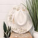  Mountain Floral Burned Hat, Mountain Engraved Cowboy Hat, Sunflower Hat, Mountain Hat, Engraved Suede Hat, Boho Hat, Take Me to the Mountain