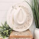  Floral Burned Hat, Floral Engraved Cowboy Hat, Sunflower Hat, Sunflower Burned Fedora, Engraved Suede Hat, Boho Hat, Vegan Suede