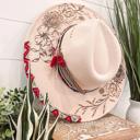  She's a Wildflower Floral Burned Hat, Floral Engraved Cowboy Hat, Sunflower Hat, She's a Wildflower Burned Fedora, Engraved Fedora, Engraved Felt Hat, Boho Hat